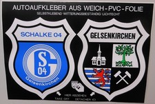 FC Schalke 04 Aufkleber Auto Verein Stadtwappen Gelsenkirchen Postkarte Fußball