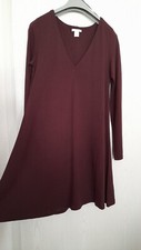 H&M Basic Damen Kleid Langarm