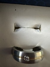 Ring Gr. 21, Energetix Magnetschmuck, Edelstahl Mit Gold Und Stein, Art. Nr. 366