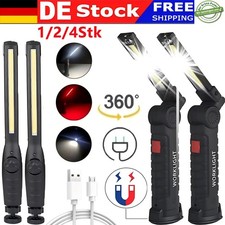 1-4x Baustrahler LED Akku Arbeitsleuchte COB KFZ Werkstattlampe Magnet Stablampe