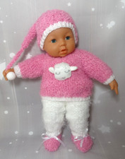 Pullover Hose Mütze Schuhe Puppenkleidung Bekleidung Sachen Re born Baby 43-47