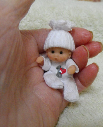 Ooak puppenhaus miniatur baby - miniatur,