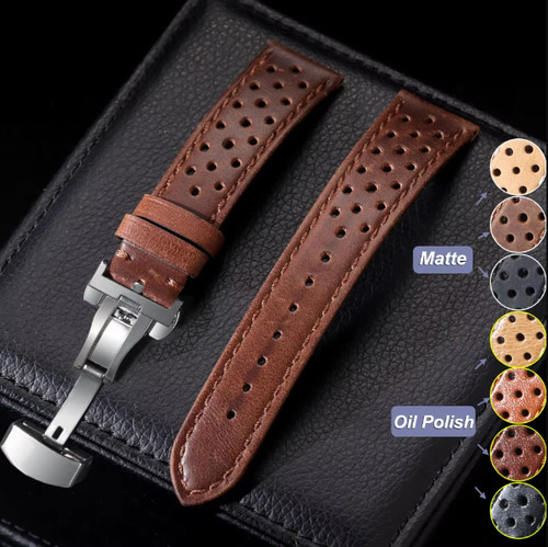 Leder uhrenarmband 22mm - leder, 18-22mm