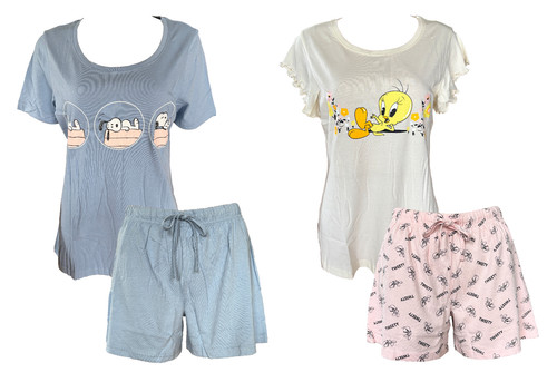 Damen shorty pyjama - damen, shorty-pyjama