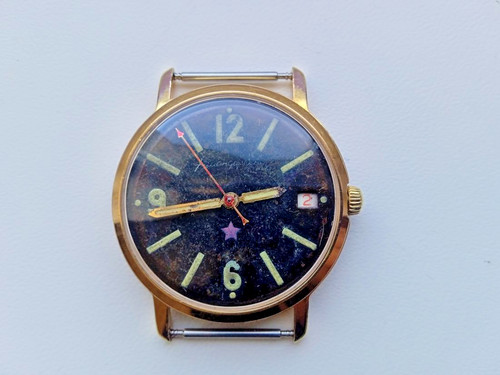 Vintage soviet mechanical gold - vintage,
