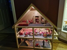 Roba Puppenhaus, Voll Eingerichtet, Wenig Bespielt, Inkl. Beleuchtung