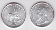 Krügerrand Silber Münze Südafrika 2023 Springbock 1 Unze Feinsilber (161056)