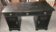 jugendstil möbel schreib tisch alt antik schnitzerei holz schwarz top deko z her