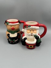 3D Weihnachtsmann Rentier Tasse Becher Set Keks Fach Cookie Rudolf Weihnachten