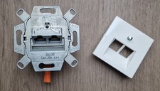 Jung Datendose Cat. 6 / Cat. 6A iso für 2 Terminals und Abdeckung
