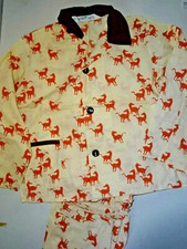 Dreiklang Schlafanzug, vintage, aus DDR Zeiten, Knaben-Pyjama mit Pferde