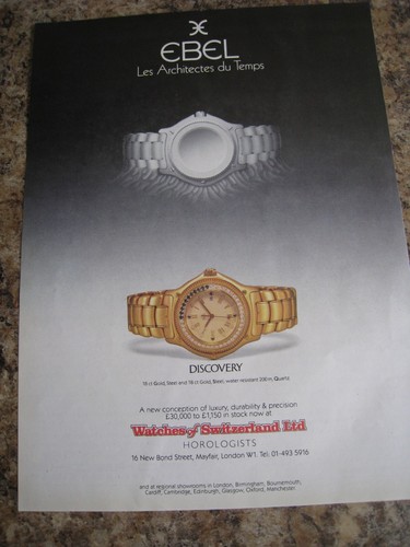 Ebel discovery gold quarzuhr - discovery,