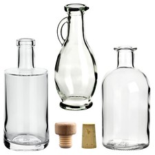 Glasflaschen 250 ml in verschiedenen Designs - Leere Flaschen 0,25 l mit Korken