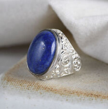 A05 Ring Yin Yang Symbol blauer Lapislazuli Gr. 19,4 mm Sterling Silber 925