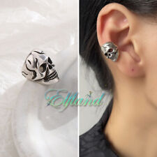 Ohrschmuck Ohrklemme Ohrclip Ear Cuff * Totenkopf Schädel * Punk Gothic