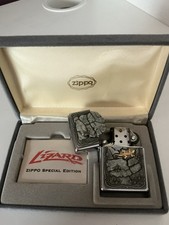 Zippo Lizard, Sehr Schönes Sturm, Feuerzeug Mit Echse Spezial Edition