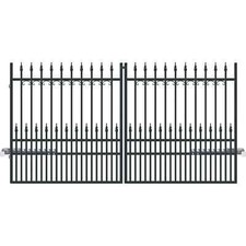 Einfahrtstor 350x130 cm Doppelflügeltor Metalltor Tor Zaun LAGERVERKAUF