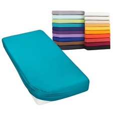 Spannbetttuch 120x200-140x220 cm Spannbettlaken 160g/m² Jersey Moon Line green