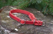 Rotes Fettlederhalsband m
