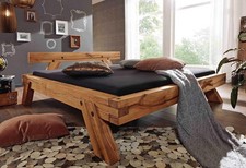 Doppelbett Bett Balkenbett 180x200cm Wildeiche Eiche massiv geölt NEU OVP!!!
