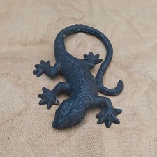 Gecko Wanddeko - 14 cm - Salamander Eidechse Wandhänger - Wandbehänge Metall 