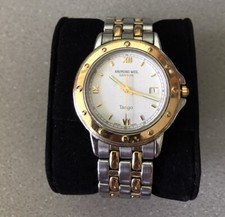 Raymond Weil Tango Armbanduhr Herren, wasserdicht 5 Atm, Zweifarbig, Tagesdatum