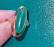 Goldring mit grünem Stein, 333er, über 2,9 Gramm gesamt, Beschreibung beachten!