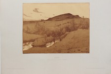 Hans von Volkmann. Abend mit Bachlauf. Orig.- Farblithographie. 1897.