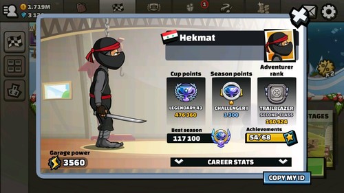 Hill climb account for sell - climb,
