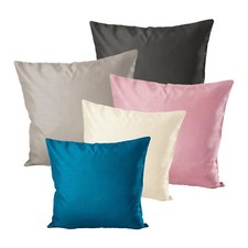 Kissenhülle Deko Kissen Silky Wildseide Optik uni Kissenbezug 40x40 o. 50x50 cm