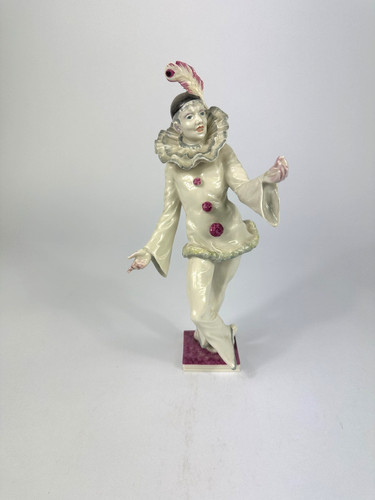 Porzellanfigur pierrot - porzellanfigur,
