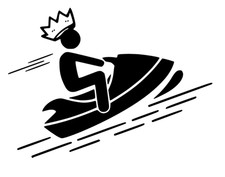 Jetski king aufkleber sticker - jetski,