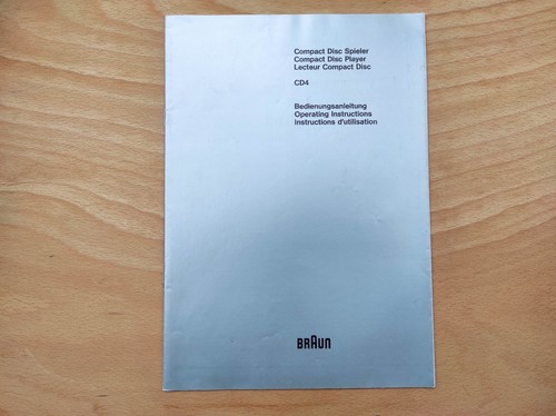 Braun cd4 user manual - braun,
