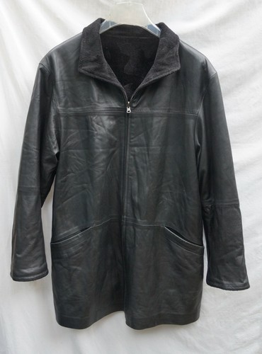 Ledermantel schwarz - 40,