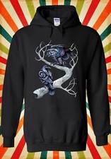 Hugin und Munin Raben nordisch Wikinger Herren Damen Unisex Oberteil Hoodie Sweatshirt 3078