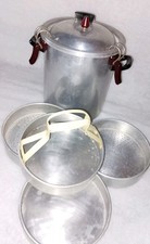 Vintage LUXANA SCHNELLKOCHTOPF 4-Wege Dampfgarer Suppentopf, Aluminium 