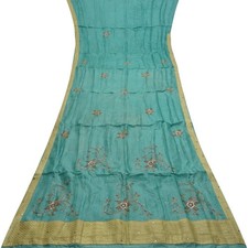 Vintage Blau Sarees 100% Reine