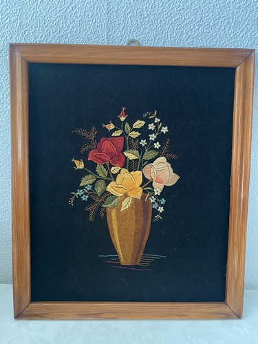 Vintage wandbild stickerei - vintage,