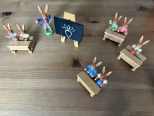 Alte Erzgebirge Esco  Osterhase Hasenfigur Osterdeko vintage Sammlung Schule