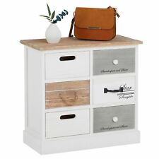 Schubladenschrank Standregal Kommode mit 6 Schubladen Vintage Shabby