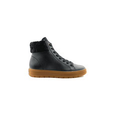 Paul Green 5379-01 | Schwarzes Leder | Damen High Top Stiefeletten