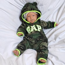 GAP, Baby Strampler, Kapuzen-Strampler. Kapuzen-Overall, Wagenanzug, Gr. 62 neu