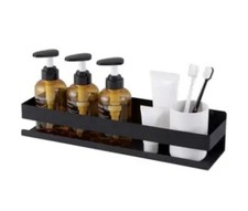 Küchen Regal Bad Regal Organisier für Gewürze Dusche 40x10cm in schwarz