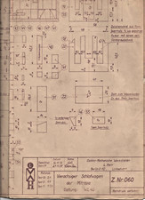 alter Bauplan für den Mitropa-Schlafwagen von Luise Herr von 1939