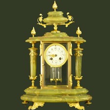 Hochfeine  Kamin Uhr Glas