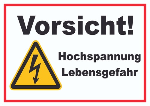 Vorsicht hochspannung - vorsicht,