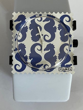 Stamps Uhr: Sea Horse mit Armband Belta Classic Lavendel / hellblau (Zugarmband)