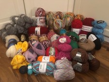 Wolle Konvolut/ Paket 3,5 kg, verschiedene Hersteller