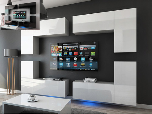 Moderne wohnwand schrankwand - moderne,