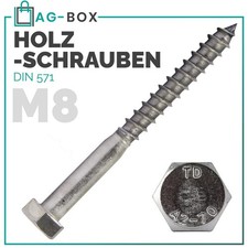 Holzschrauben M8 Edestahl A2